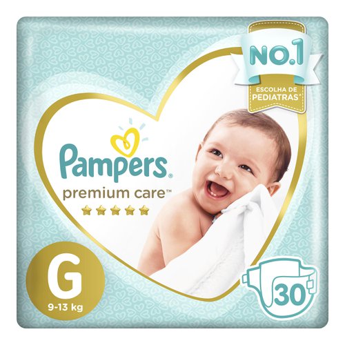 Pampers Premium Care Pañal Desechable Infantil G Paquete de 9 a 13kg - 30 Unidades