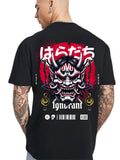 Japanese Print T-Shirt Streetwear Men Basic Menswear