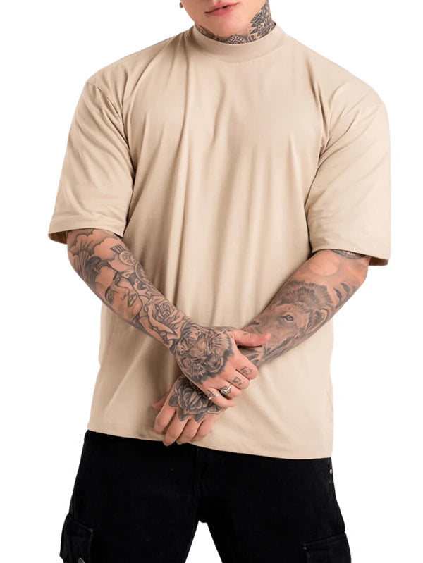 Kit 4 Oversized T-Shirts for Men Unisex 100% Premium Cotton Street Fashion Oversized Shirt Wide T-shirt