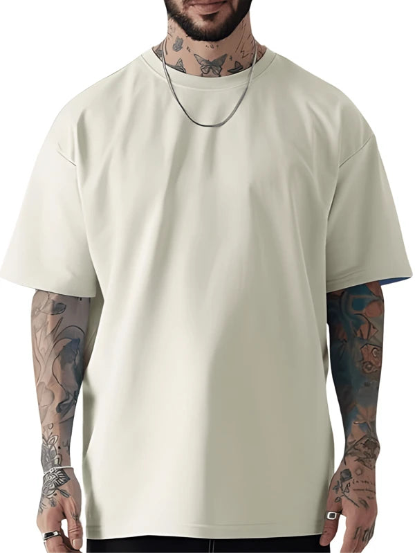 Kit 4 Oversized T-Shirts for Men Unisex 100% Premium Cotton Street Fashion Oversized Shirt Wide T-shirt