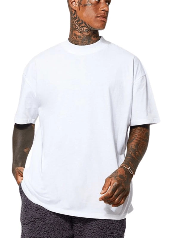 Kit 4 Oversized T-Shirts for Men Unisex 100% Premium Cotton Street Fashion Oversized Shirt Wide T-shirt