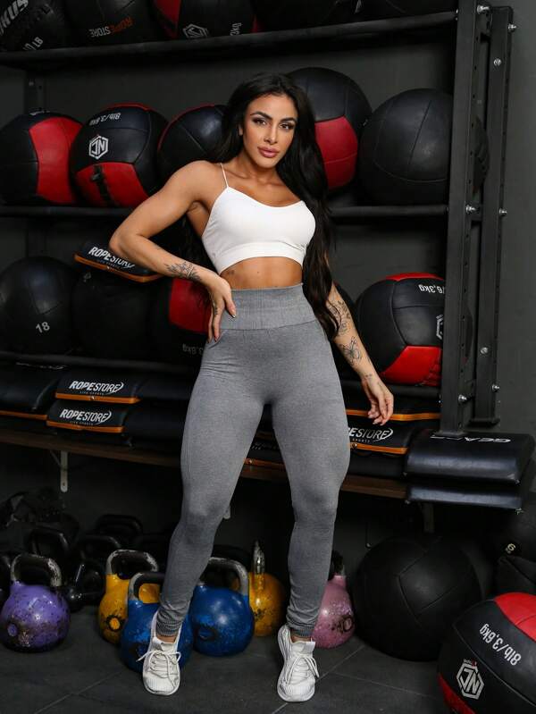 Calça Legging Esportiva Academia Yoga Levanta Bumbum Sem Costura Cintura Alta