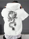 Men's Chinese Dragon Hoodie with Drawstring