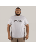 Camiseta Paris Surprass Streetwear Plus Size Com Forma Grande 30.1 Penteada Algodão