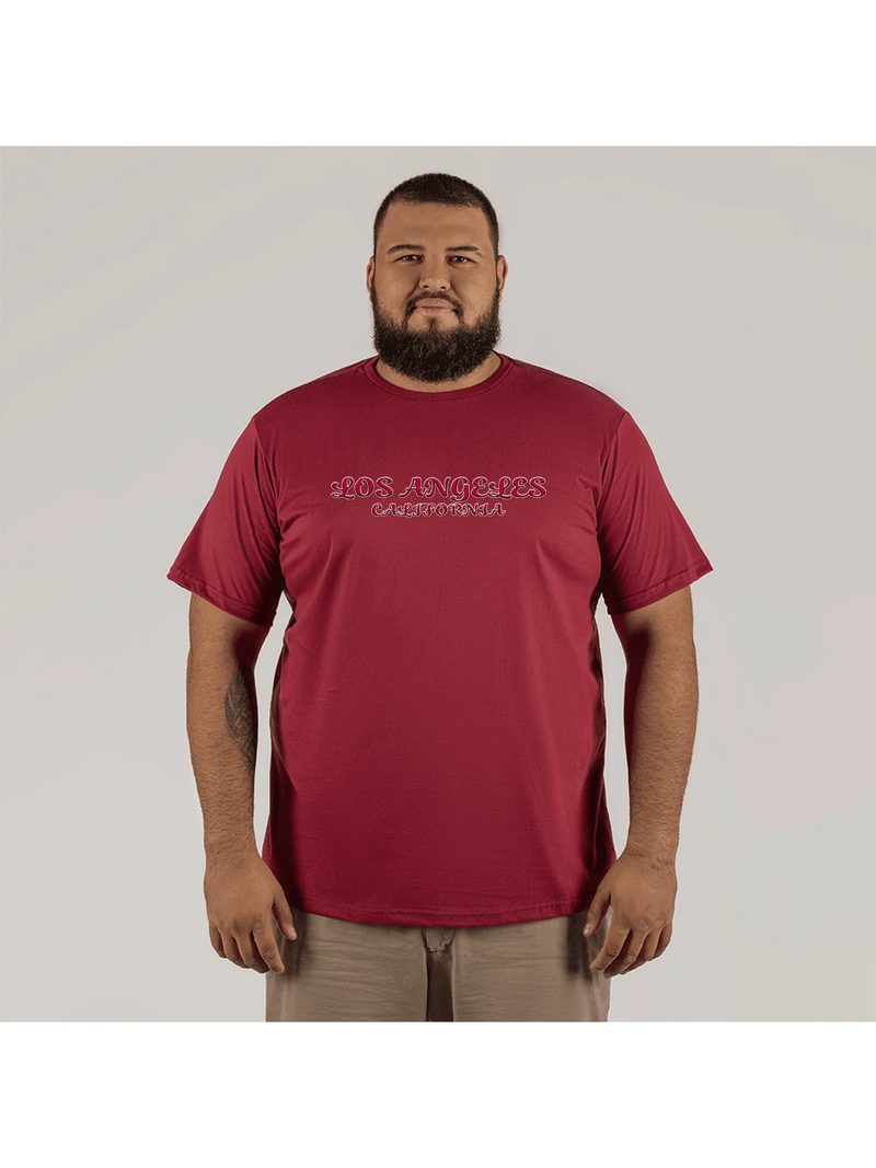 Camiseta LA Font Blusão Plus Size Grande Extra StreetWear Estampada Algodão