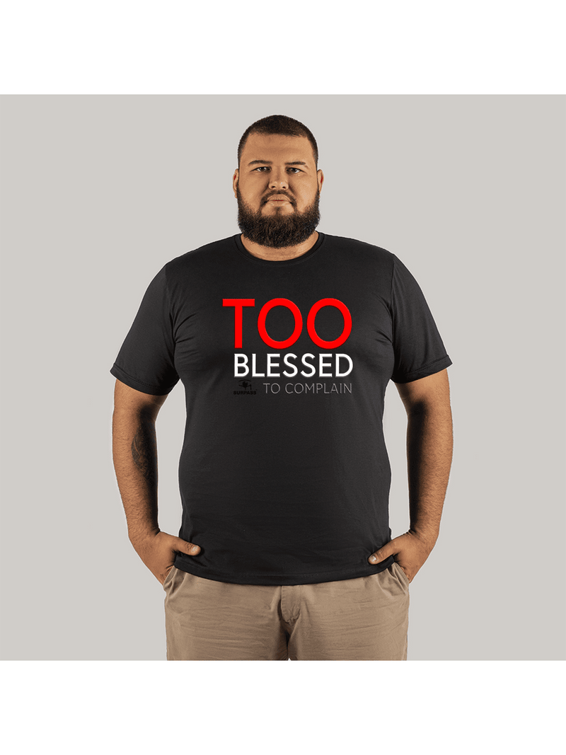 Too Blse T-Shirt Plus Size Large Extra StreetWear Printed Cotton