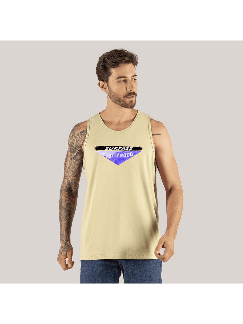 Camiseta Surpass hwod Regata Estampada Algodão Excelente Para Treinar Academia