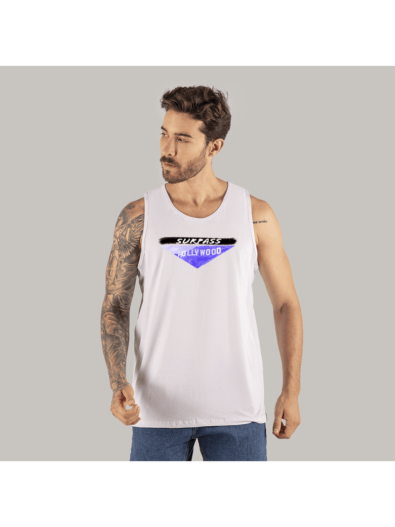 Surpass hwod T-Shirt Printed Cotton Tank Top Excellent for Gym Training