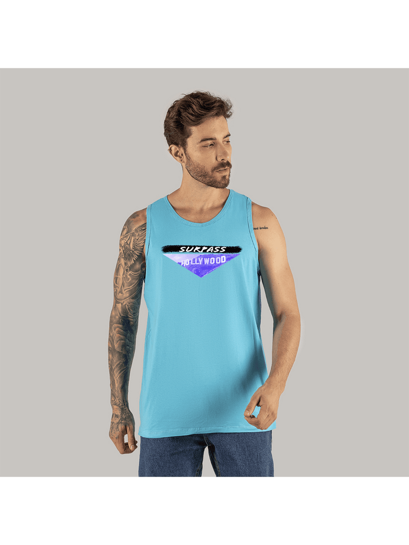 Camiseta Surpass hwod Regata Estampada Algodão Excelente Para Treinar Academia