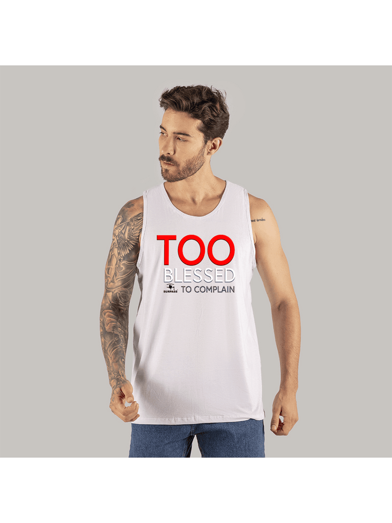 Camiseta Estampada Modelo Regata Sem Mangas Para Academia Too Blse