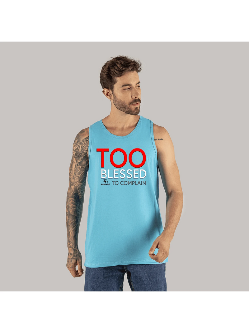 Camiseta Estampada Modelo Regata Sem Mangas Para Academia Too Blse