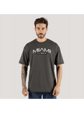 Camiseta Miami Florida Blusão Oversized Estampada Algodão Moda StreetWear