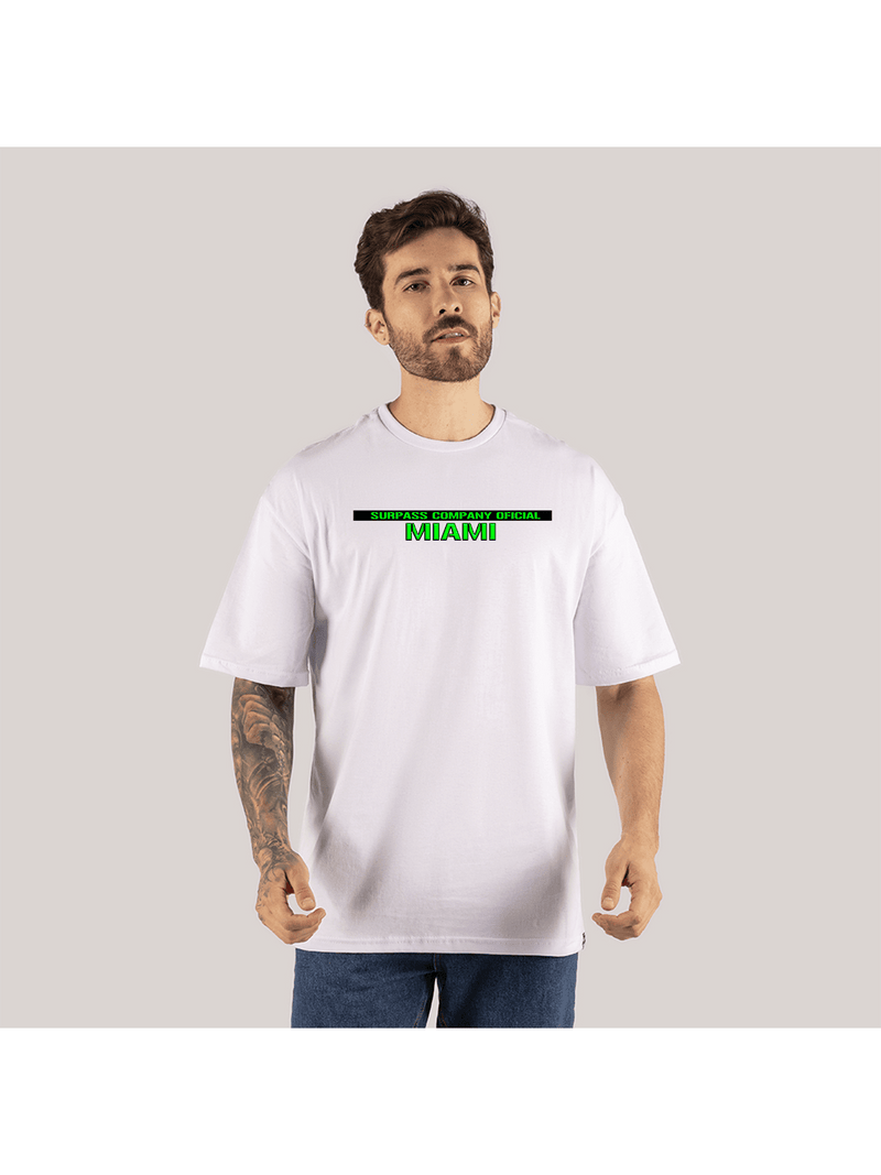 Camiseta Miami Company Oversized Masculina Grande Blusão StreetWear