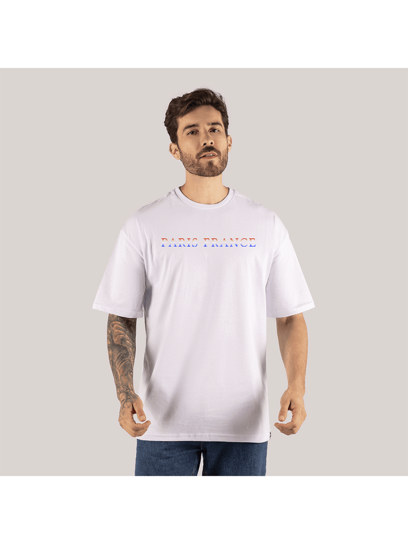 Camiseta Blusão Oversized Estampada Algodão Moda StreetWear Paris Font