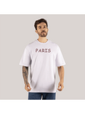 Camiseta Paris Cont Estampada Oversized Blusão Forma Grande