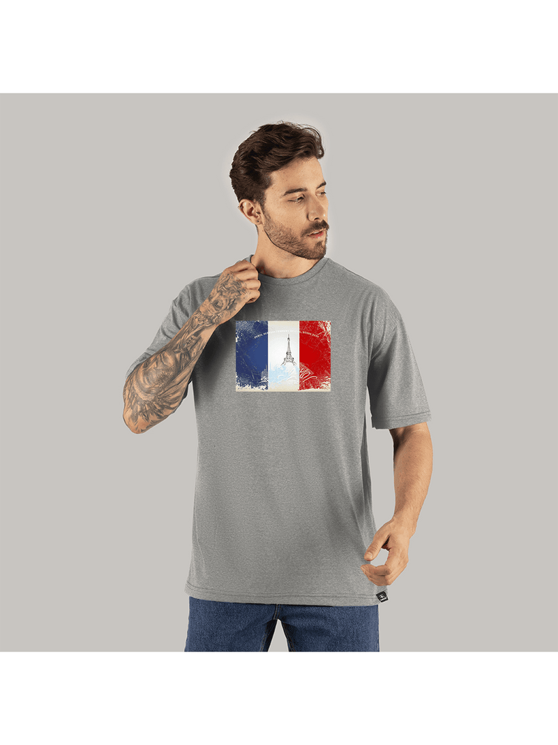 Camiseta Paris Affel Blusão Oversized Street Wear Manga Grande