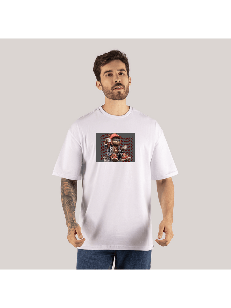 Camiseta Blusão Oversized Estampada Algodão Moda StreetWear Skyl Doll