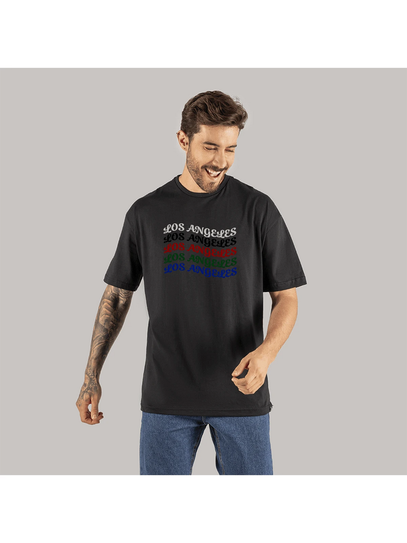 Camiseta Los Angeles Dol Blusão Oversized Estampada Algodão Moda StreetWear