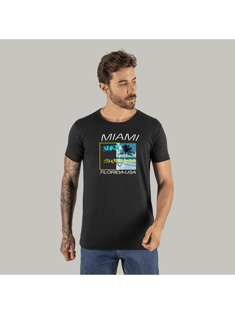 Camiseta Estampa DTF Digital Algodão Confortável 30.5 Miami Ski