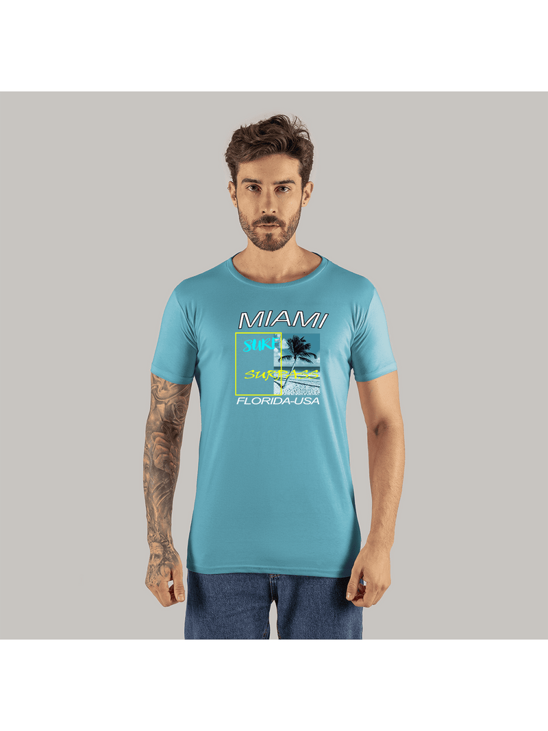 Camiseta Estampa DTF Digital Algodão Confortável 30.5 Miami Ski