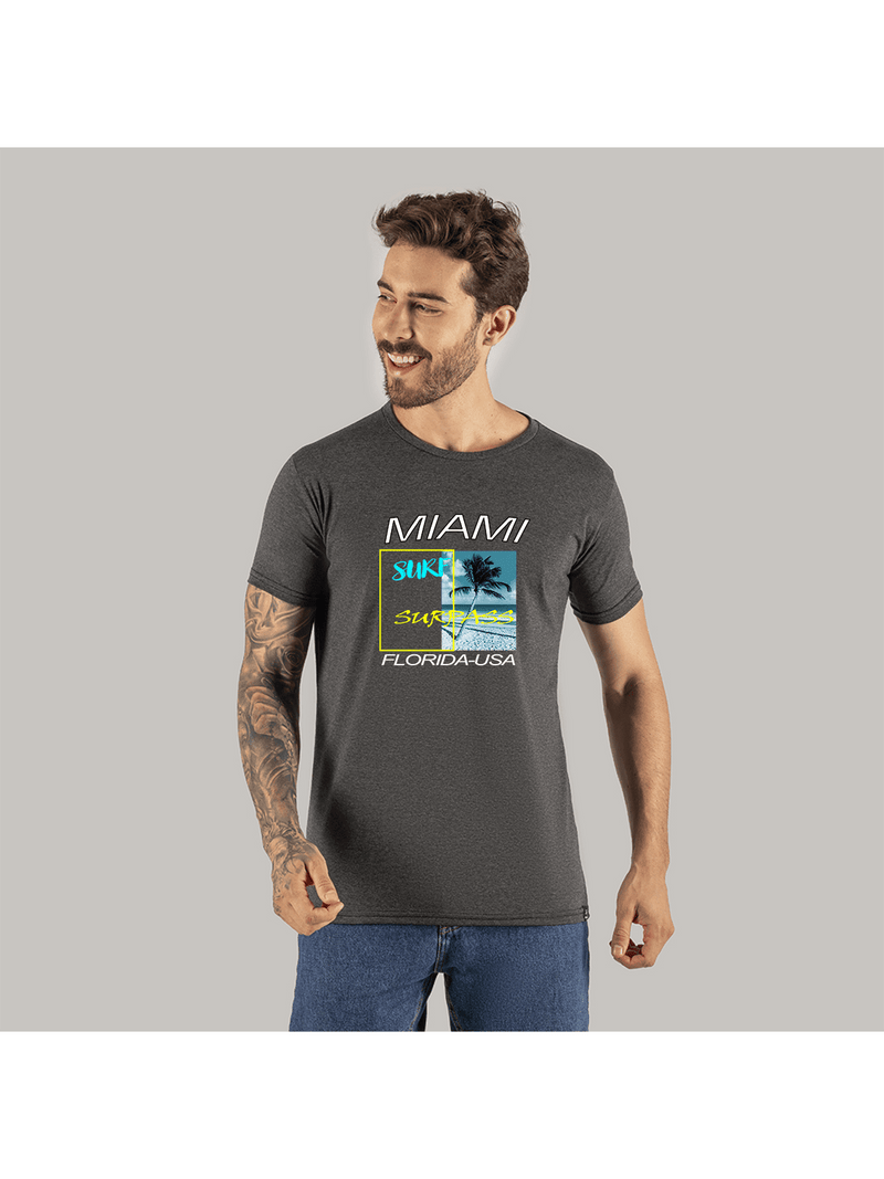 Camiseta Estampa DTF Digital Algodão Confortável 30.5 Miami Ski