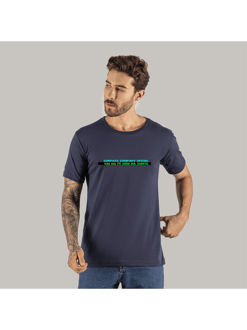 Camiseta Algodão 30.1 Penteada Estampada Confortável Vai Na Fé