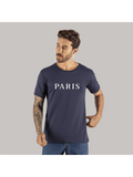 Camiseta Estampada Algodão T-Shirt 30.1 Penteada Paris Scrit