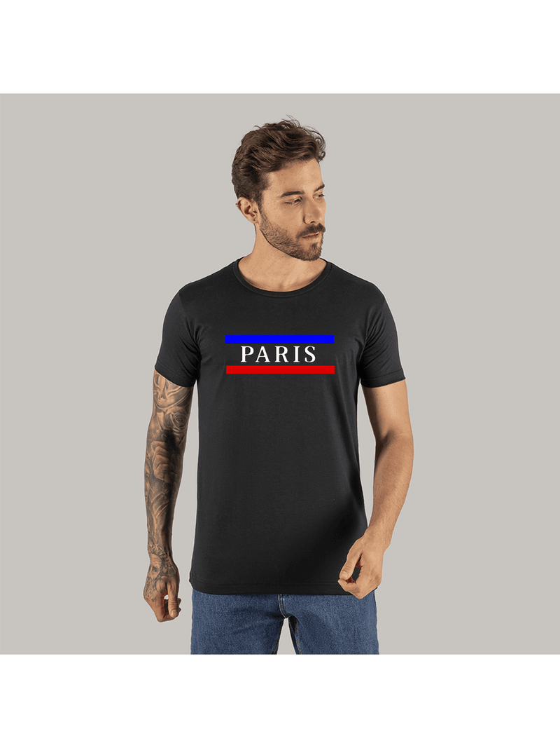 Camiseta Algodão 30.1 Penteada Estampada Confortável Paris Tires