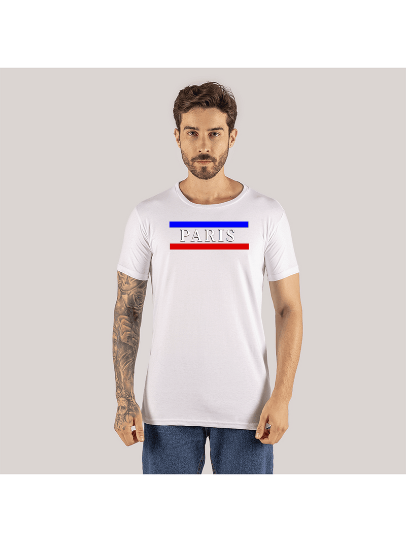 Camiseta Algodão 30.1 Penteada Estampada Confortável Paris Tires