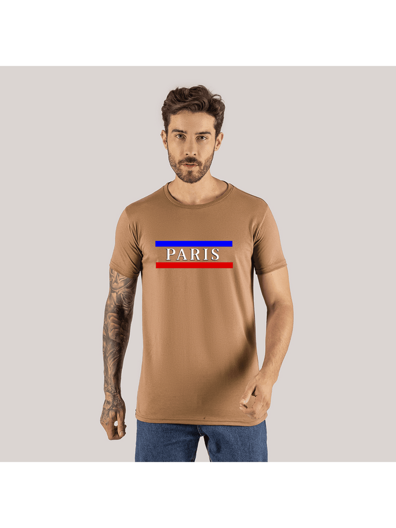 Camiseta Algodão 30.1 Penteada Estampada Confortável Paris Tires