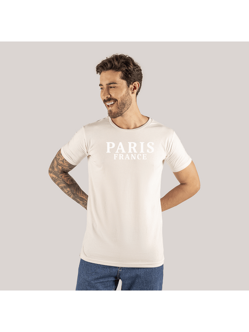 Camiseta Confortável Estampada Algodão Macio Premium 30.3 Paris France