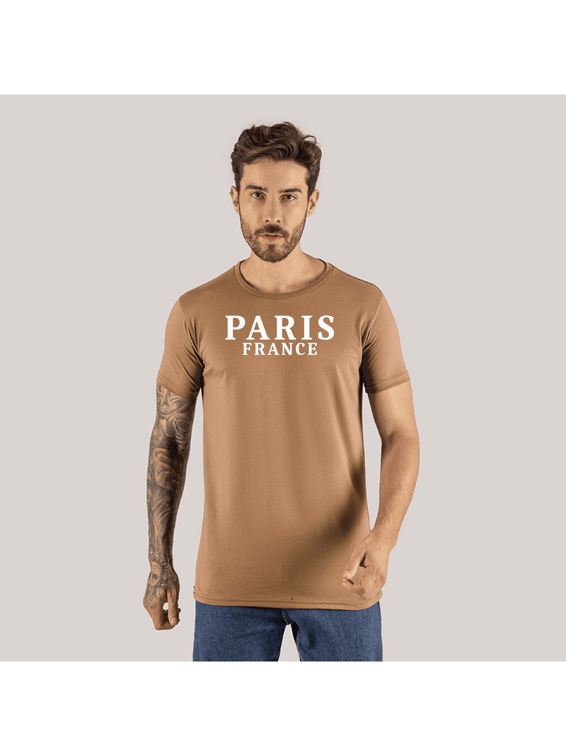 Camiseta Confortável Estampada Algodão Macio Premium 30.3 Paris France