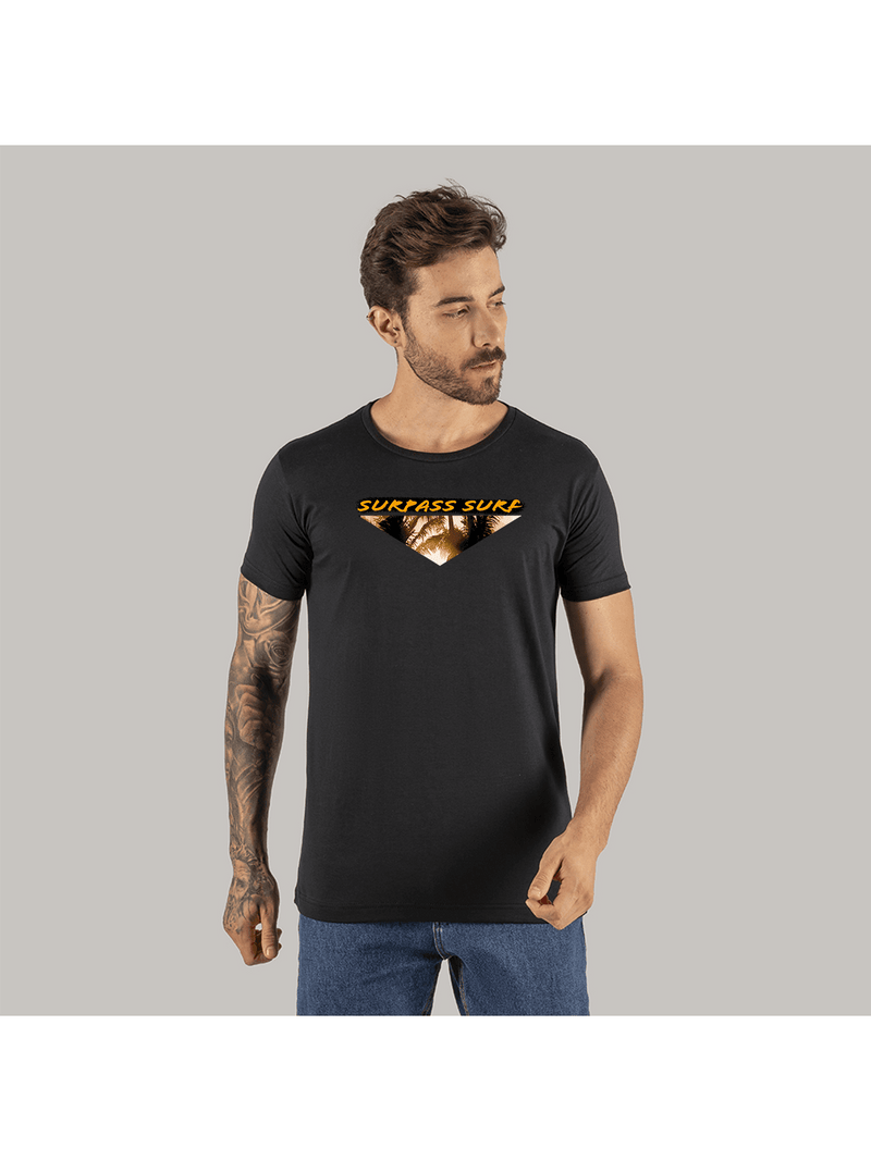 Camiseta T-Shirt Slim Moda Streetwear Algodão Surpass Surf