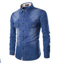 Camisa jeans casual masculina