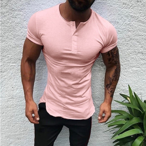 Camiseta Manga curta monocromática masculina