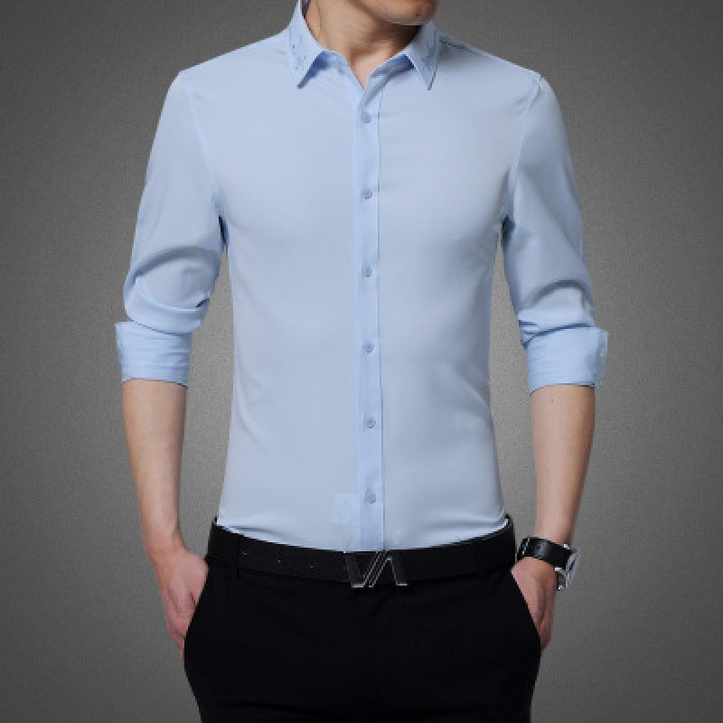 Solid Color Work and Business Shirt