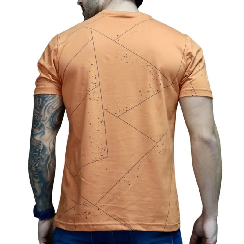 Camiseta Masculina Estampada 100% Algodão Terracota - Blackhurst