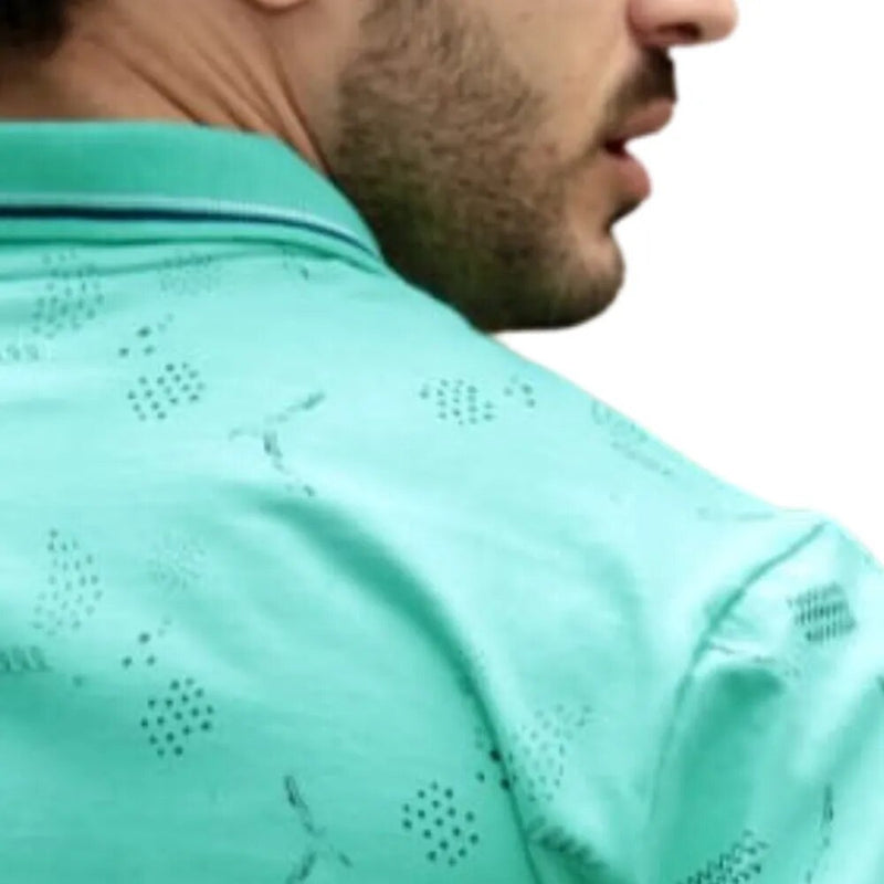 Camisa Polo Com Estampa Básica na Cor Verde - Blackhurst