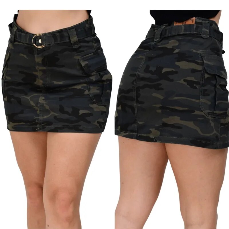 Camouflage Cargo Skirt 