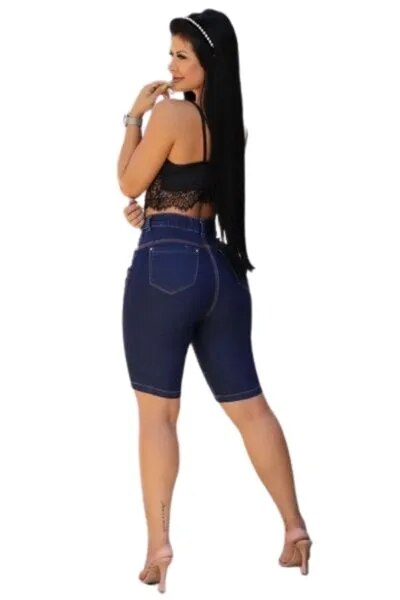 Bermuda Feminina Jeans Escuro Ciclista - Blackhurst