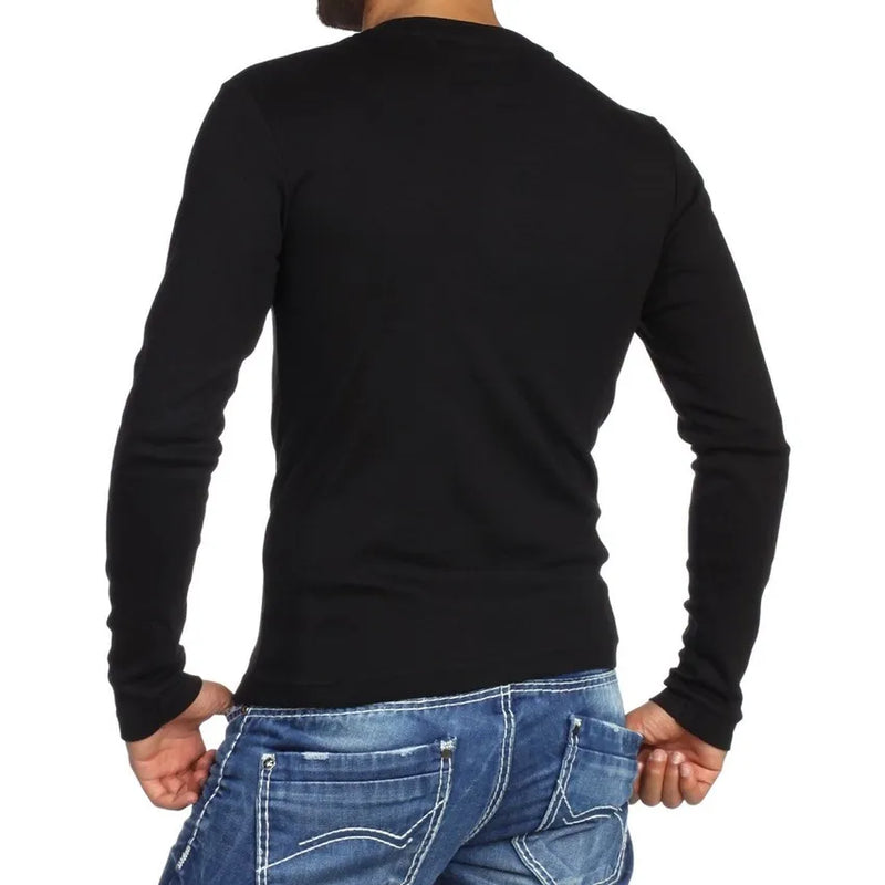 Camiseta HENLEY Masculina Slim Fit Manga Longa - Blackhurst