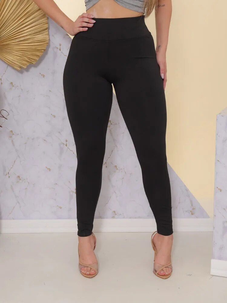 Calça Feminina Legging Peluciada Preto - Blackhurst