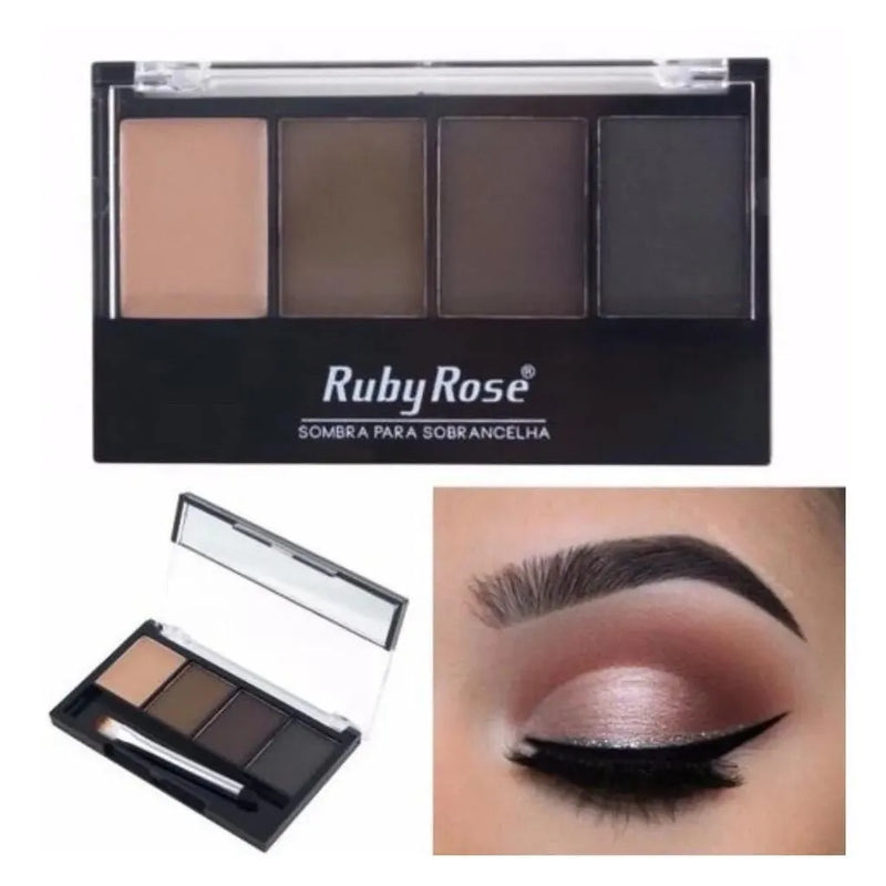 Trío de sombras de ojos Alfa con prebase ruby ​​rose Hb-9354 