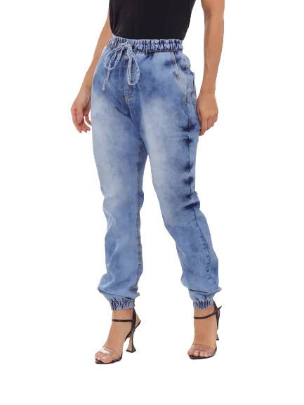 Calça Feminina Jogger Jeans Clara Lazúli - Blackhurst