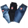 Kit 3 Calças Jeans Masculina Slim Original Elastano Lycra - Blackhurst