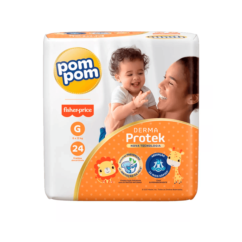 Fralda Pom Pom Derma Protek Jumbo - Blackhurst