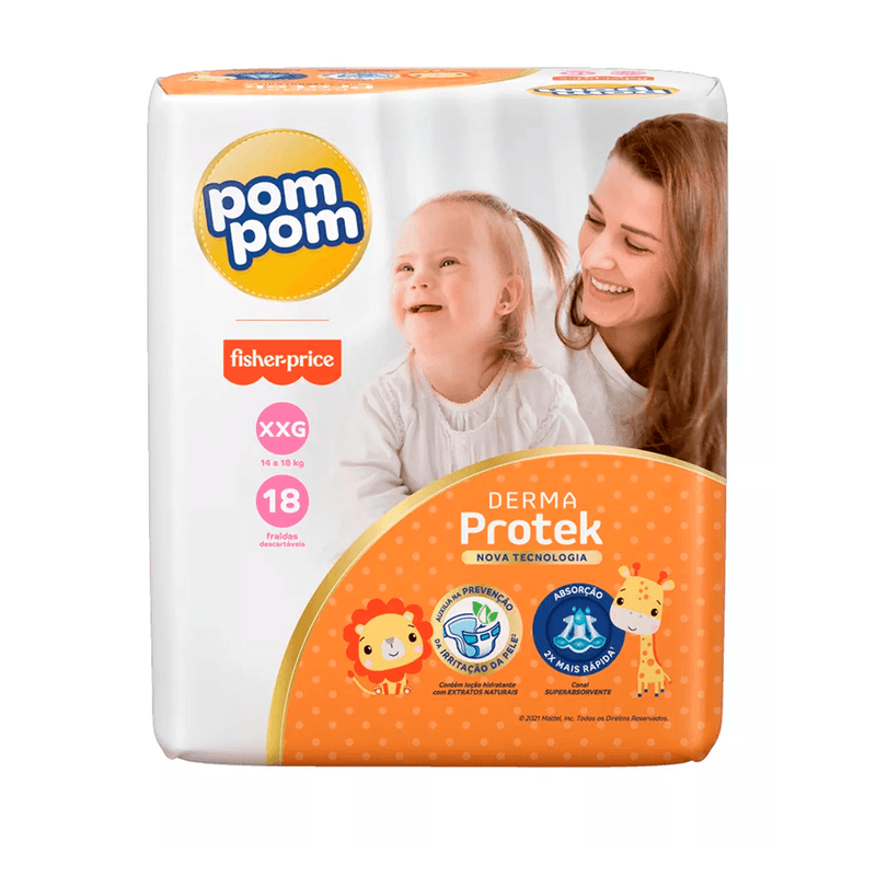 Fralda Pom Pom Derma Protek Jumbo - Blackhurst