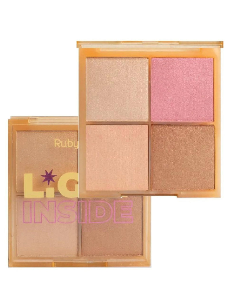 Paleta de Iluminador Glow Light Inside - Ruby Rose - Blackhurst