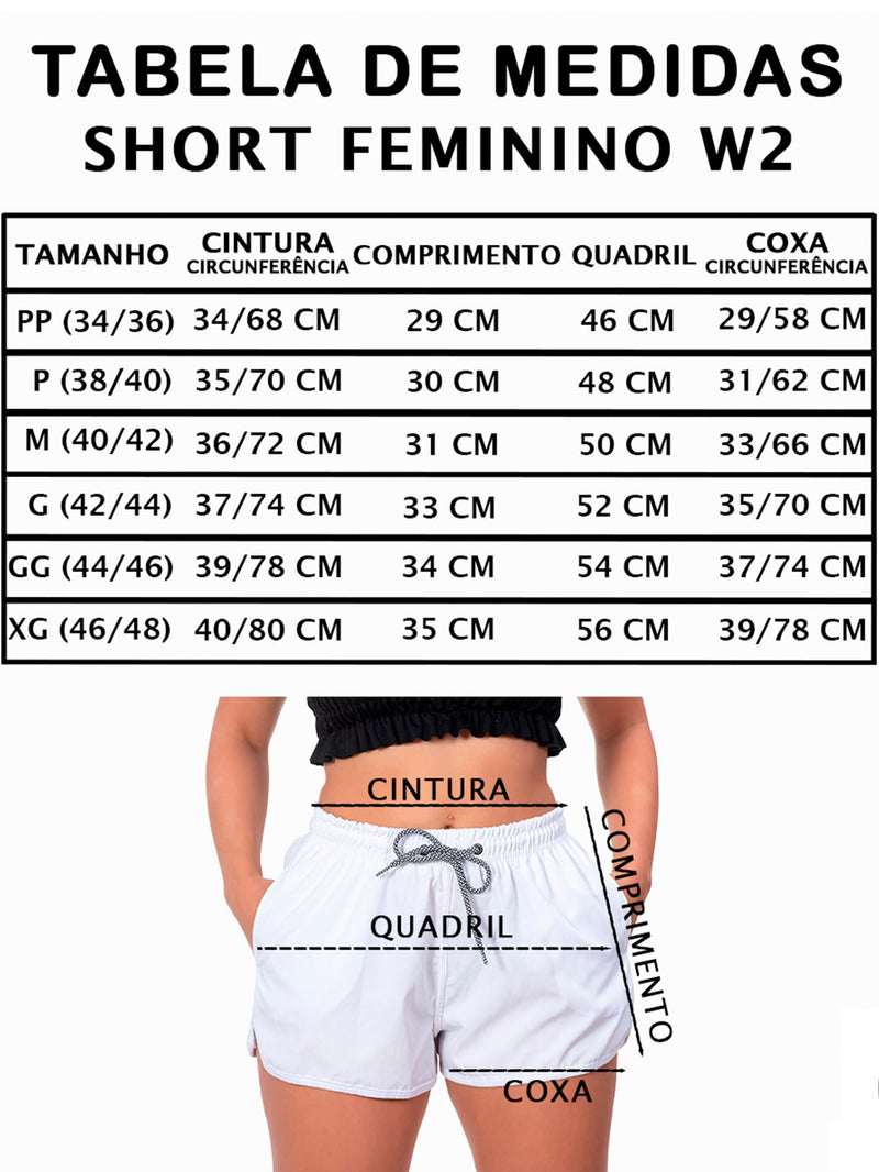 Short Feminino Esportivo Básico Branco - Blackhurst