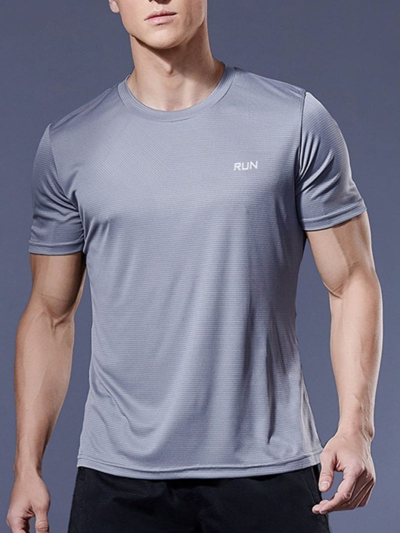 Camiseta Curta Cinza Treino Fitness Masculina - Blackhurst